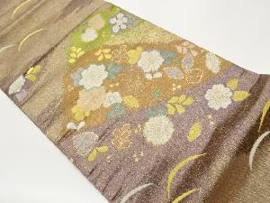 辻ヶ花模様織出し袋帯